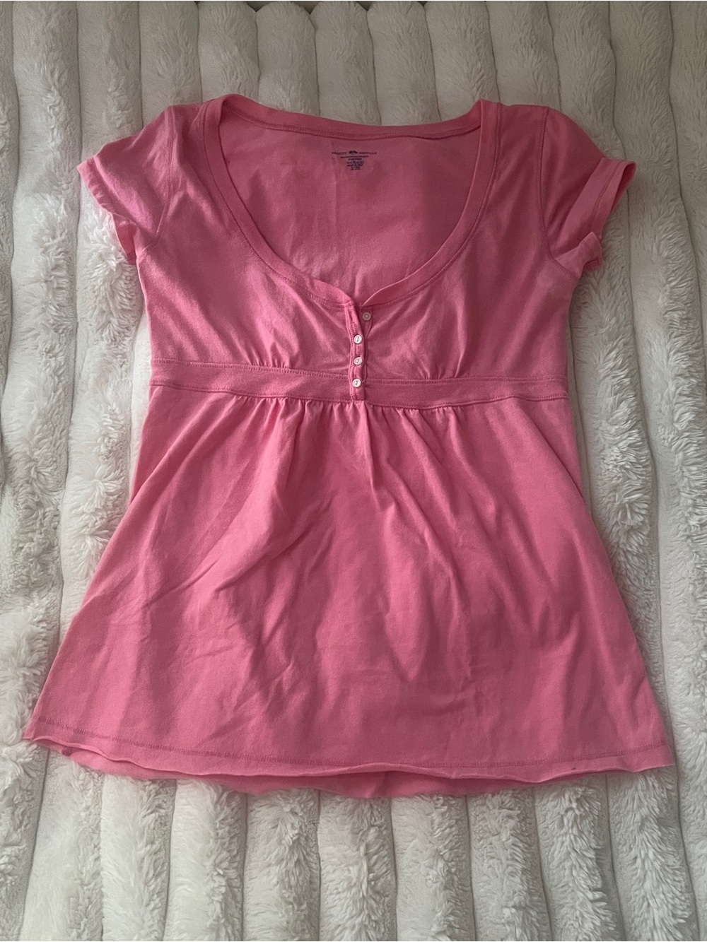 Brandy Melville Pink Short-Sleeve babydoll top